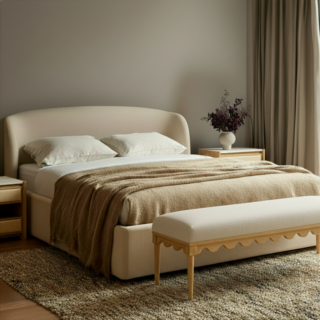 Oodle 56.5 Vegan Mohair Bench