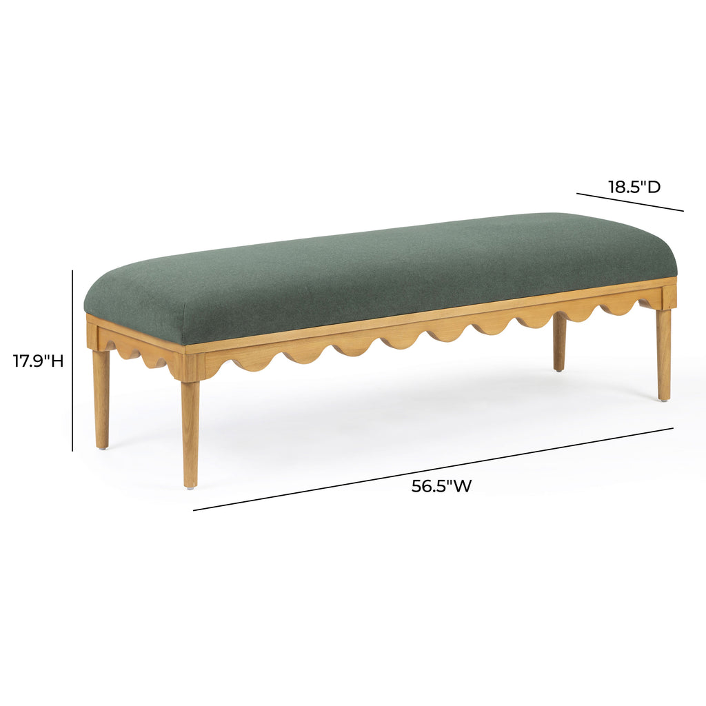 Oodle 56.5 Vegan Mohair Bench