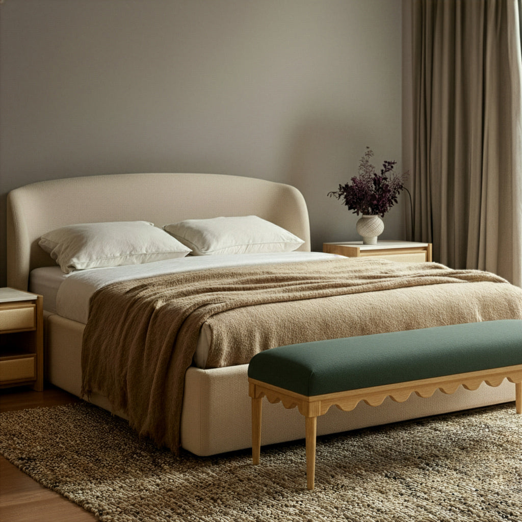 Oodle 56.5 Vegan Mohair Bench