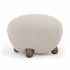 Pucker Warm Grey Boucle Ottoman