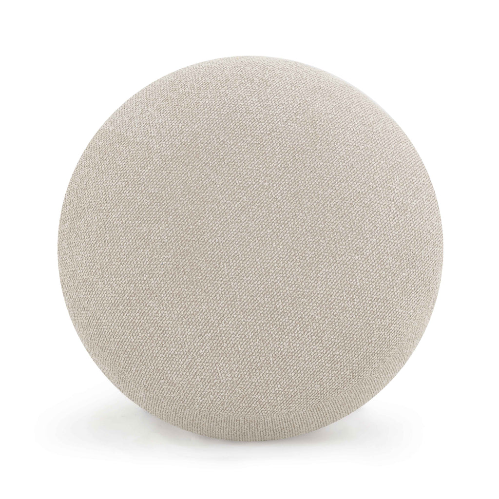Pucker Warm Grey Boucle Ottoman