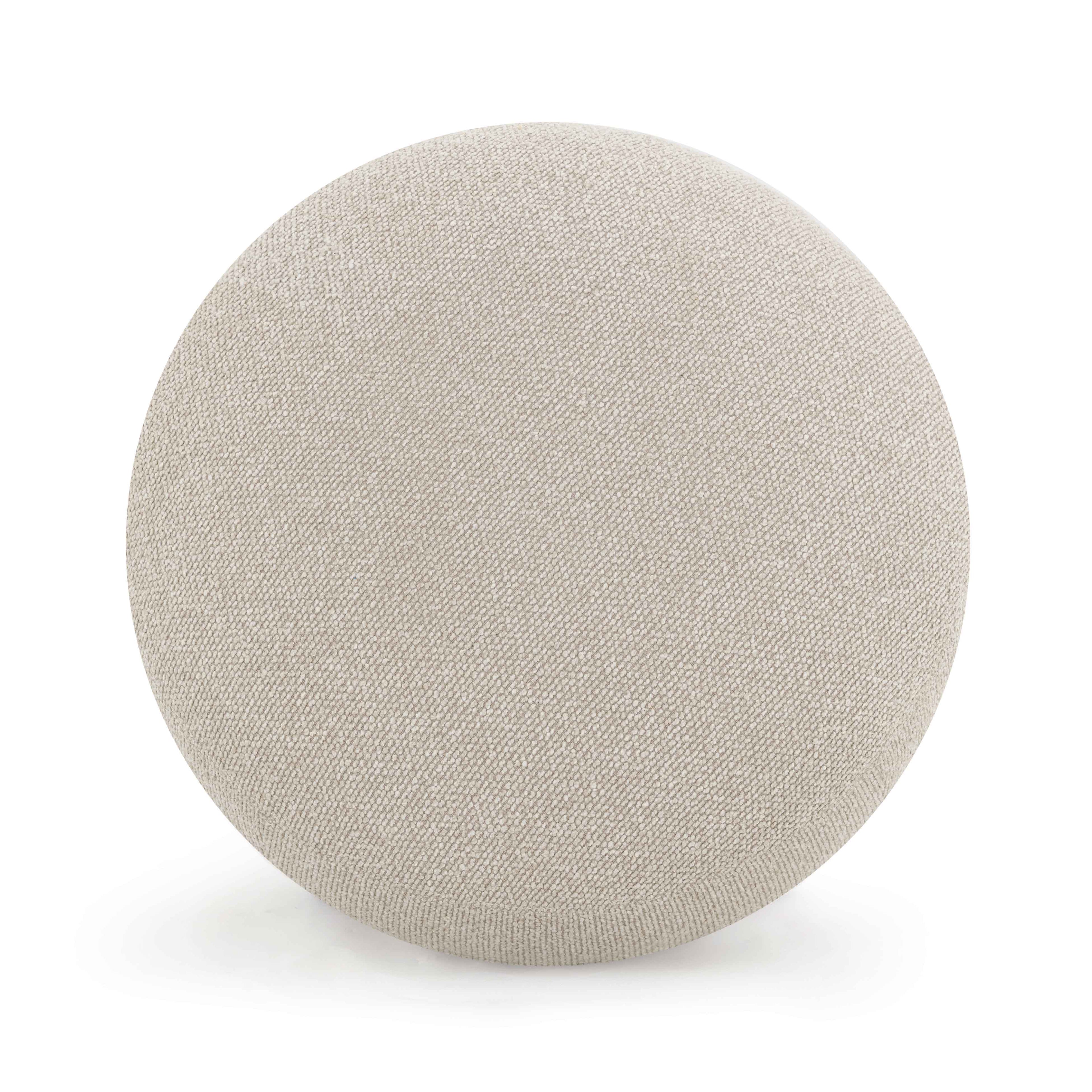 Pucker Warm Grey Boucle Ottoman