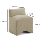 Pippa Taupe Vegan Mohair Accent Stool