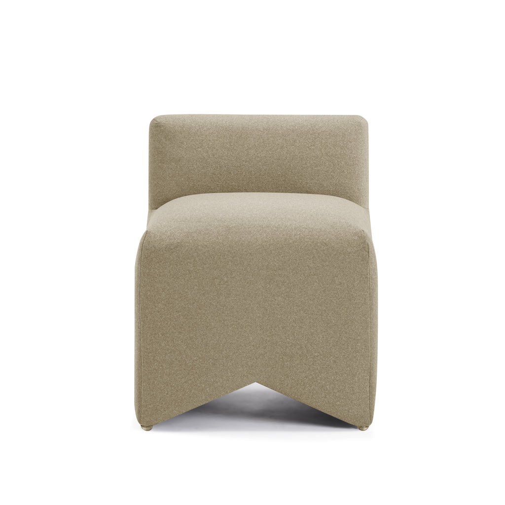 Pippa Taupe Vegan Mohair Accent Stool