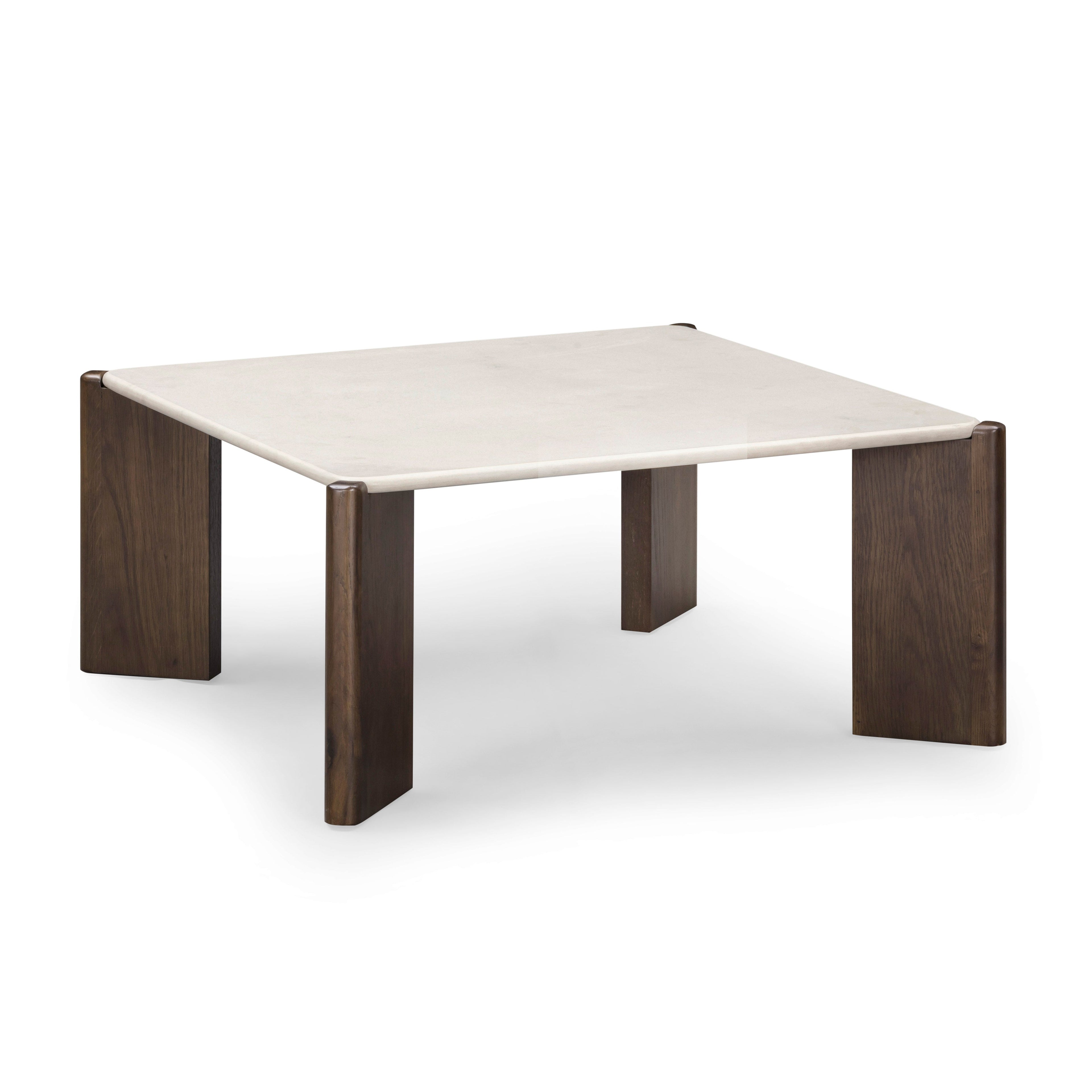 Restis 33.5 Cream Quartz Square Coffee Table