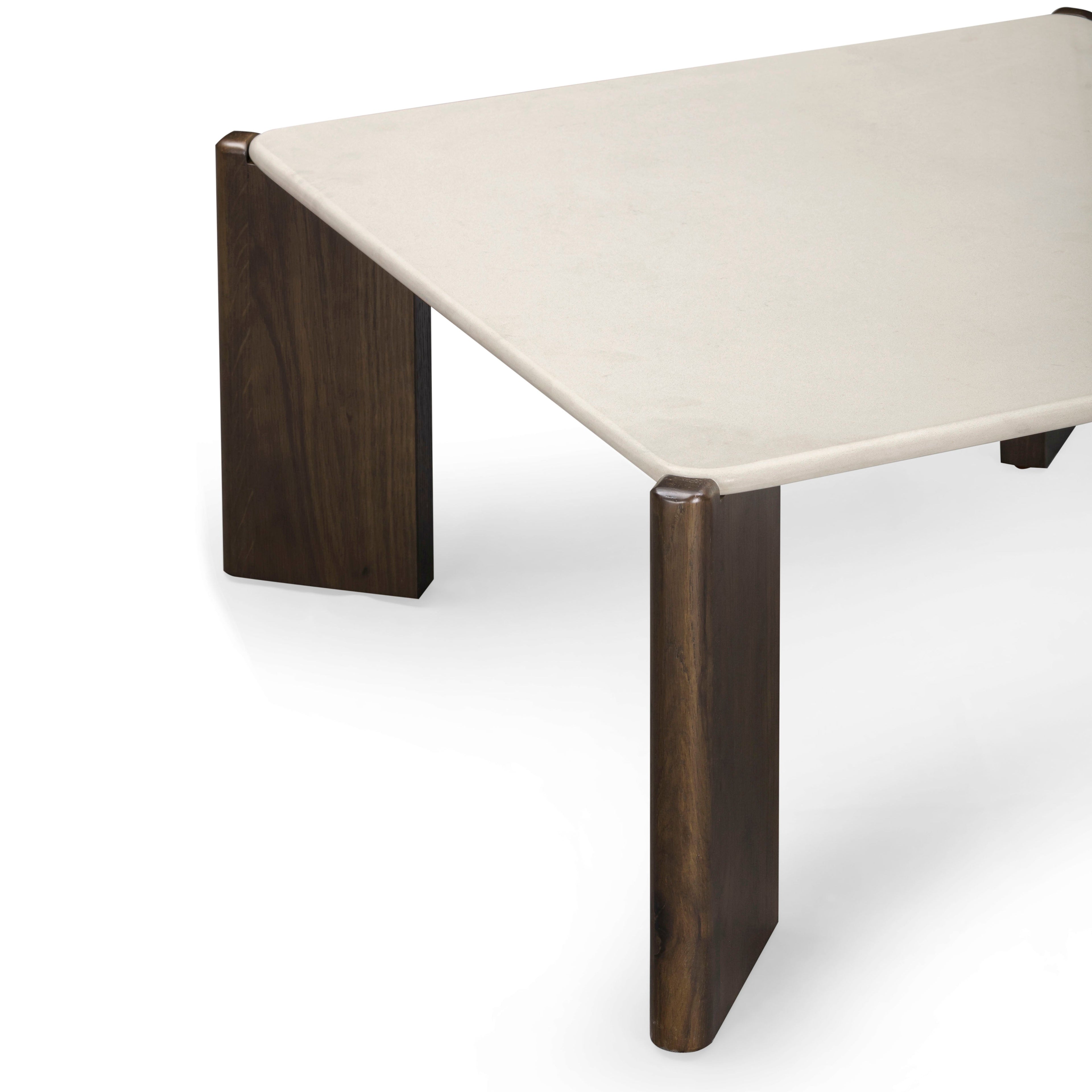 Restis 33.5 Cream Quartz Square Coffee Table