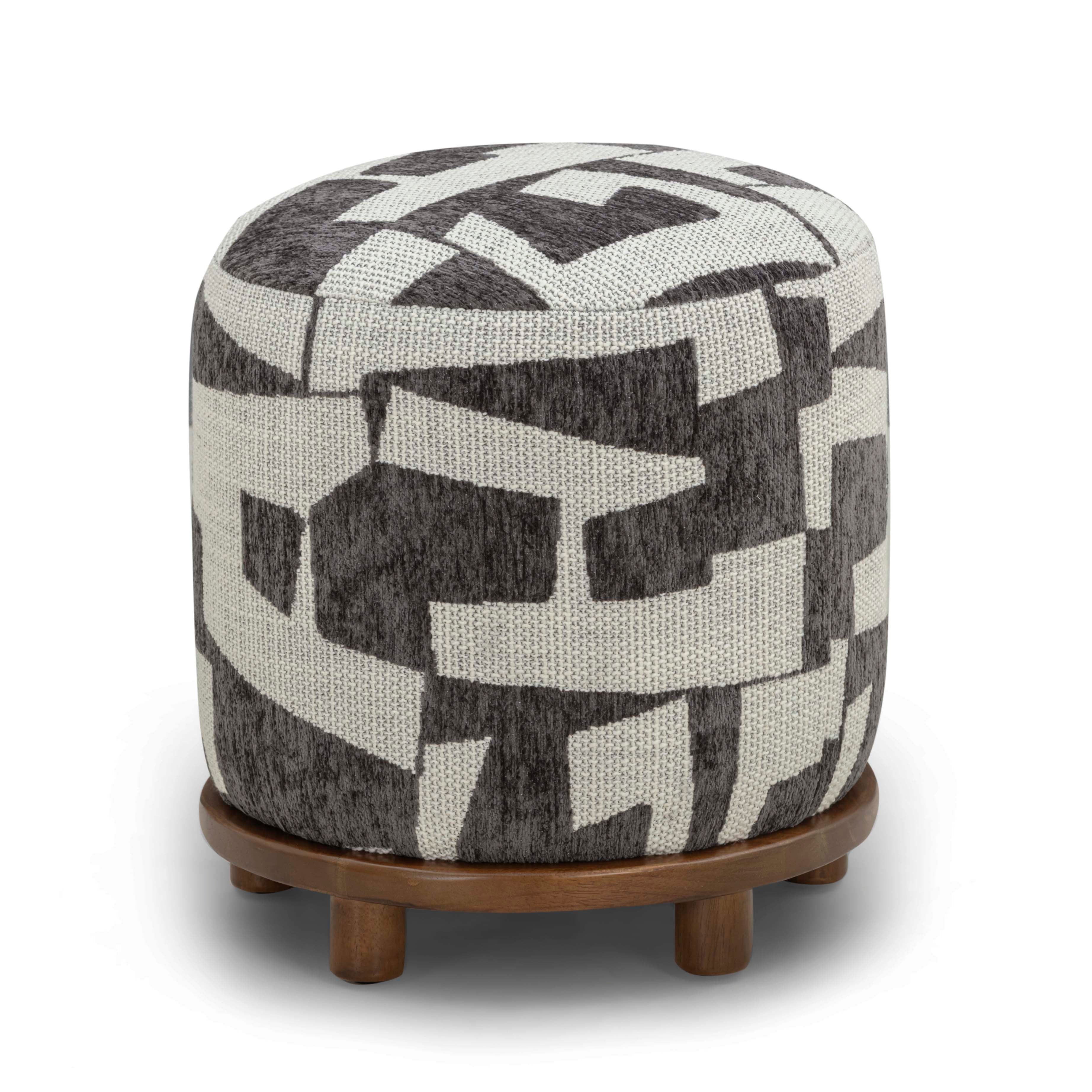 Bisou Jacquard Ottoman