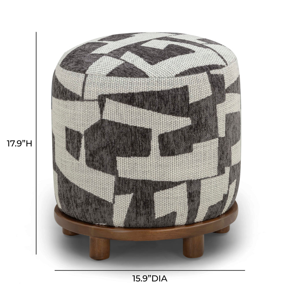 Bisou Jacquard Ottoman