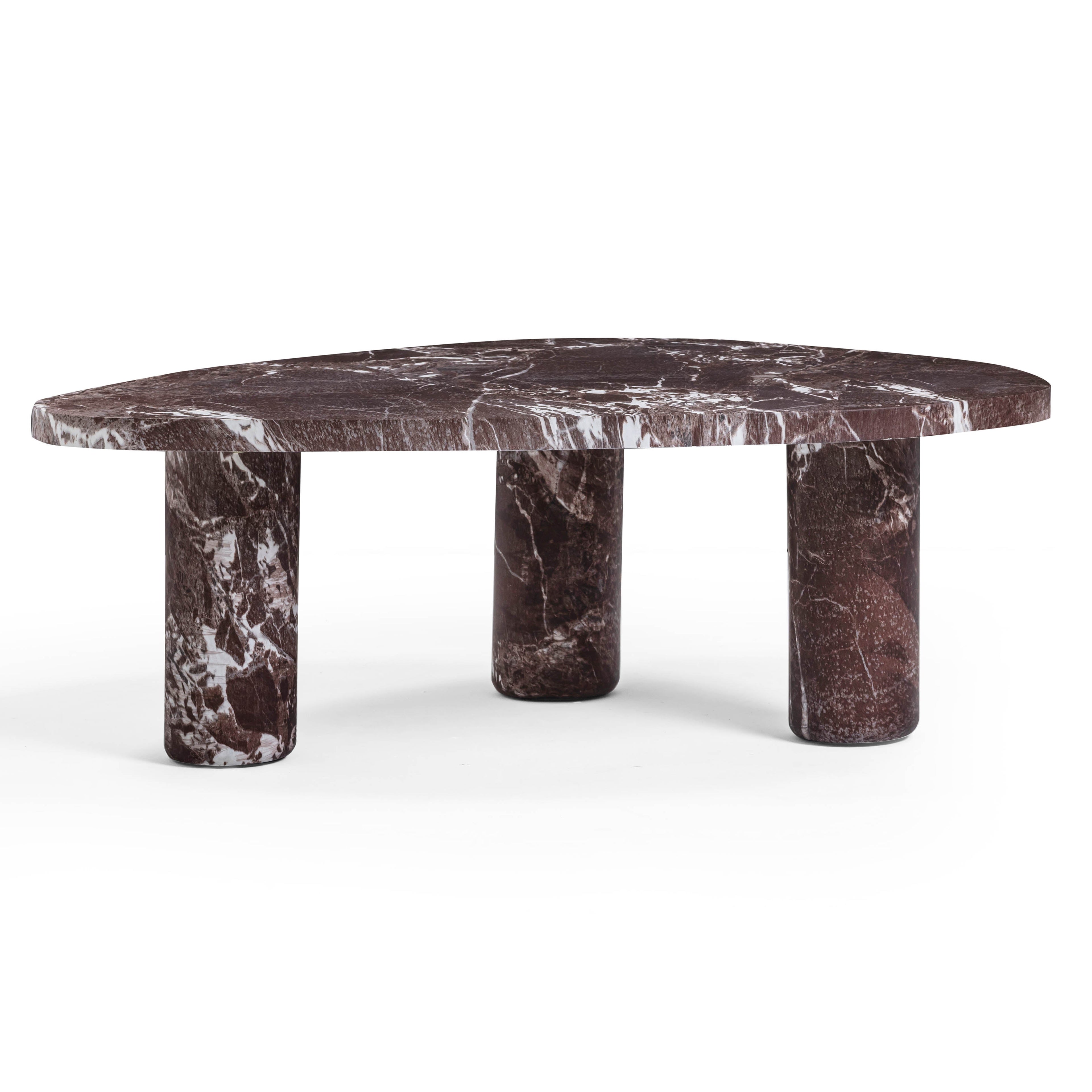 Libby Faux Red Levanto Marble Indoor/Outdoor Coffee Table (36-48)