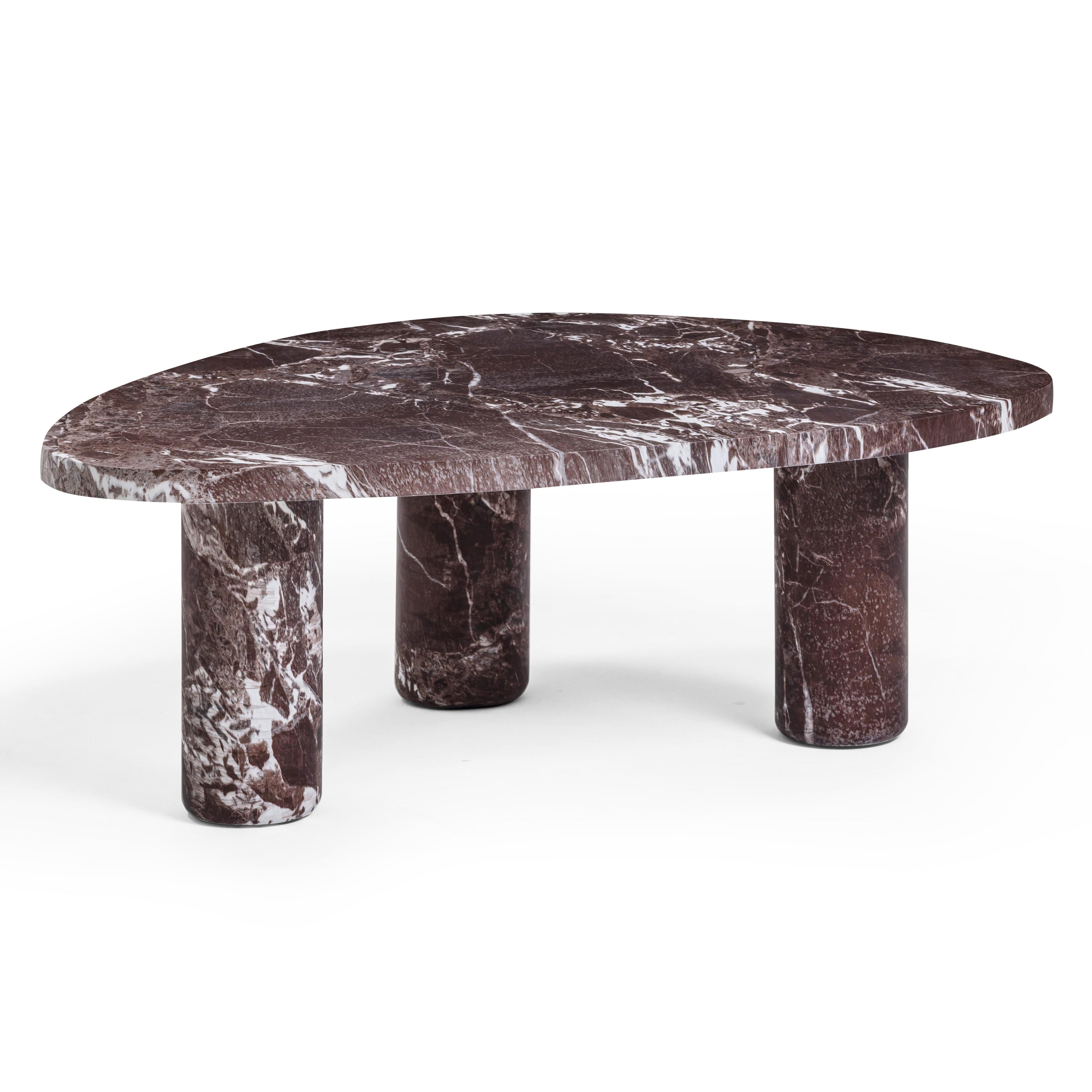 Libby Faux Red Levanto Marble Indoor/Outdoor Coffee Table (36-48)