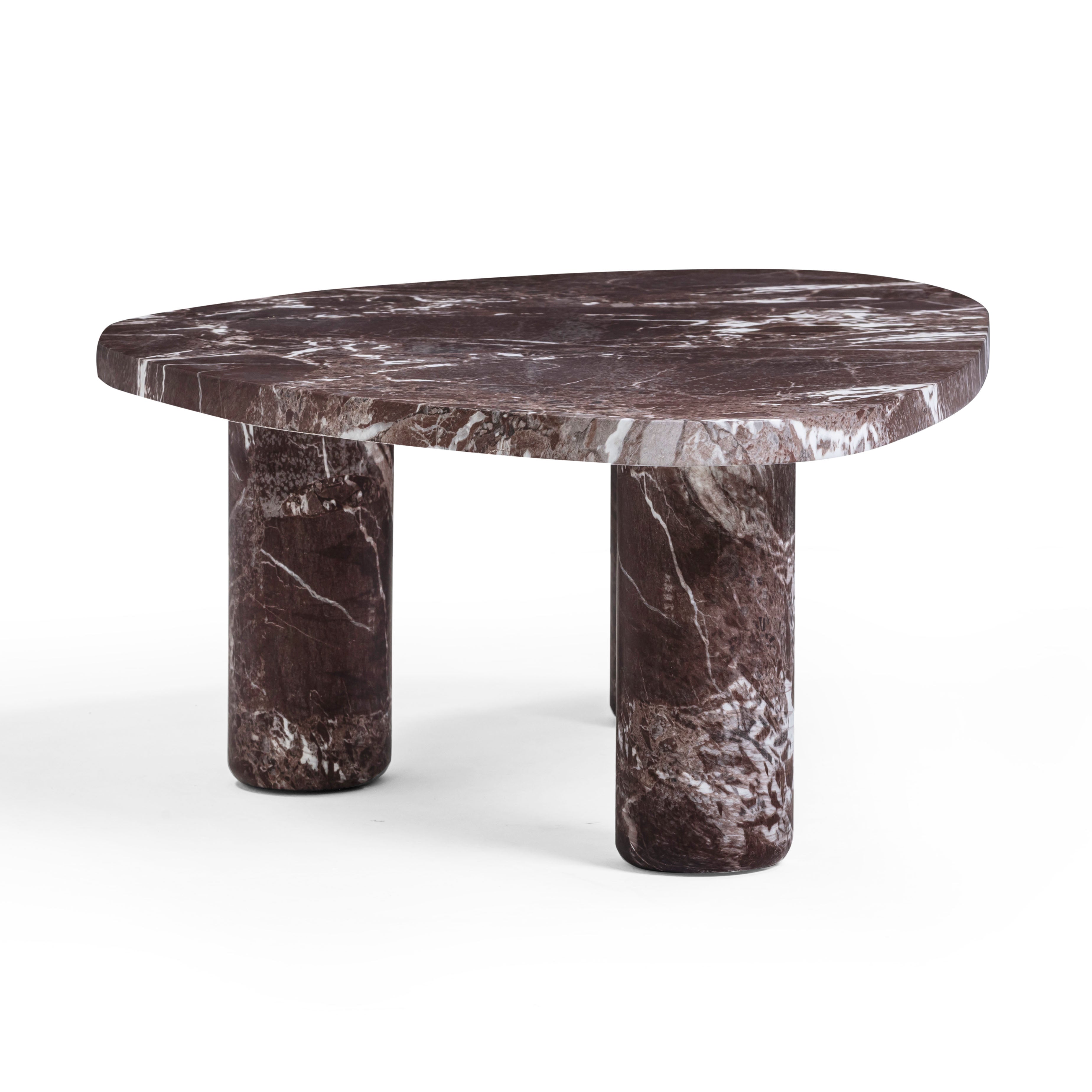 Libby Faux Red Levanto Marble Indoor/Outdoor Coffee Table (36-48)