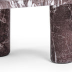 Libby 2-Piece Faux Red Levanto Marble Nesting Coffee Table Set