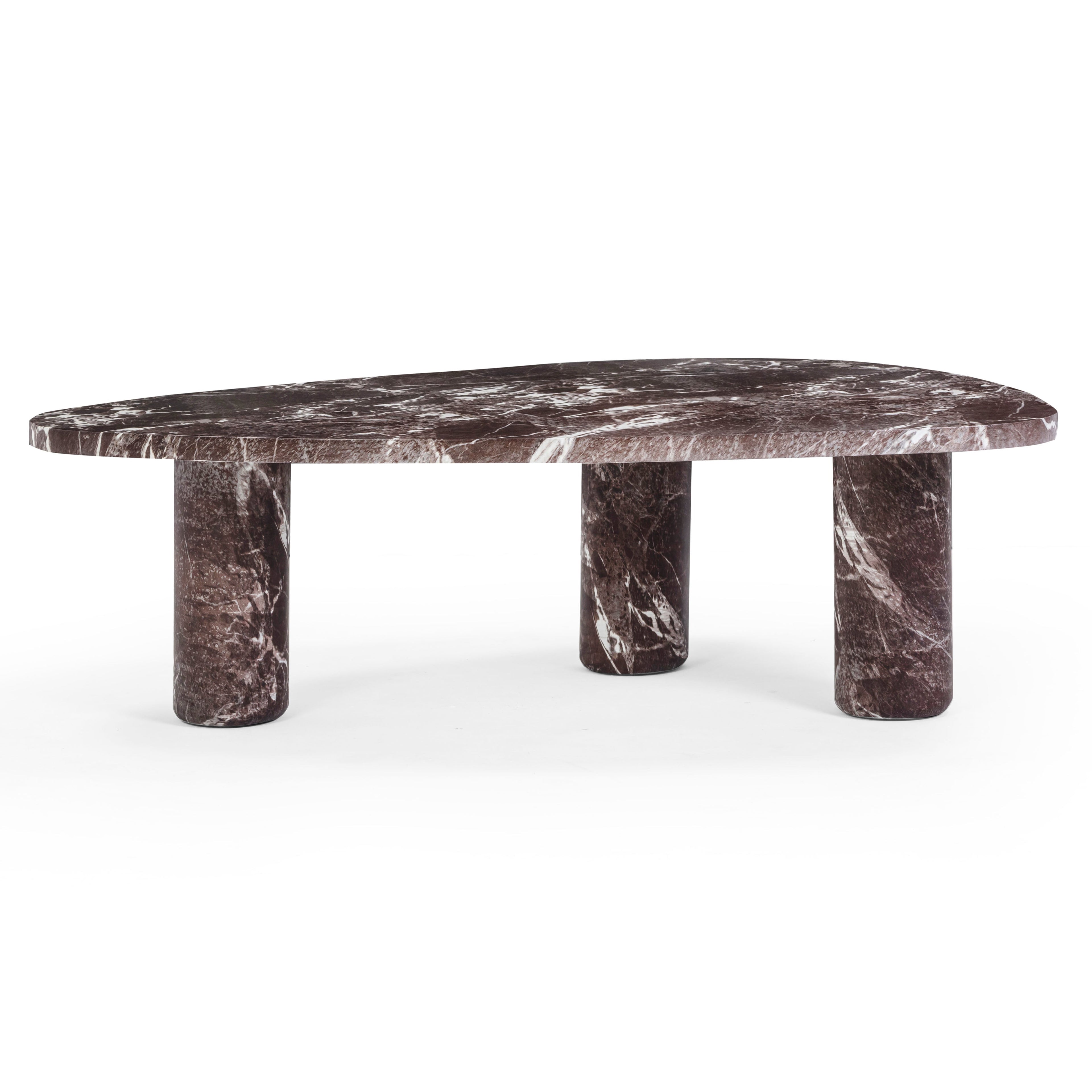 Libby Faux Red Levanto Marble Indoor/Outdoor Coffee Table (36-48)