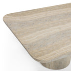 Tyche 55 Faux Travertine Indoor/Outdoor Concrete Rectangular Coffee Table