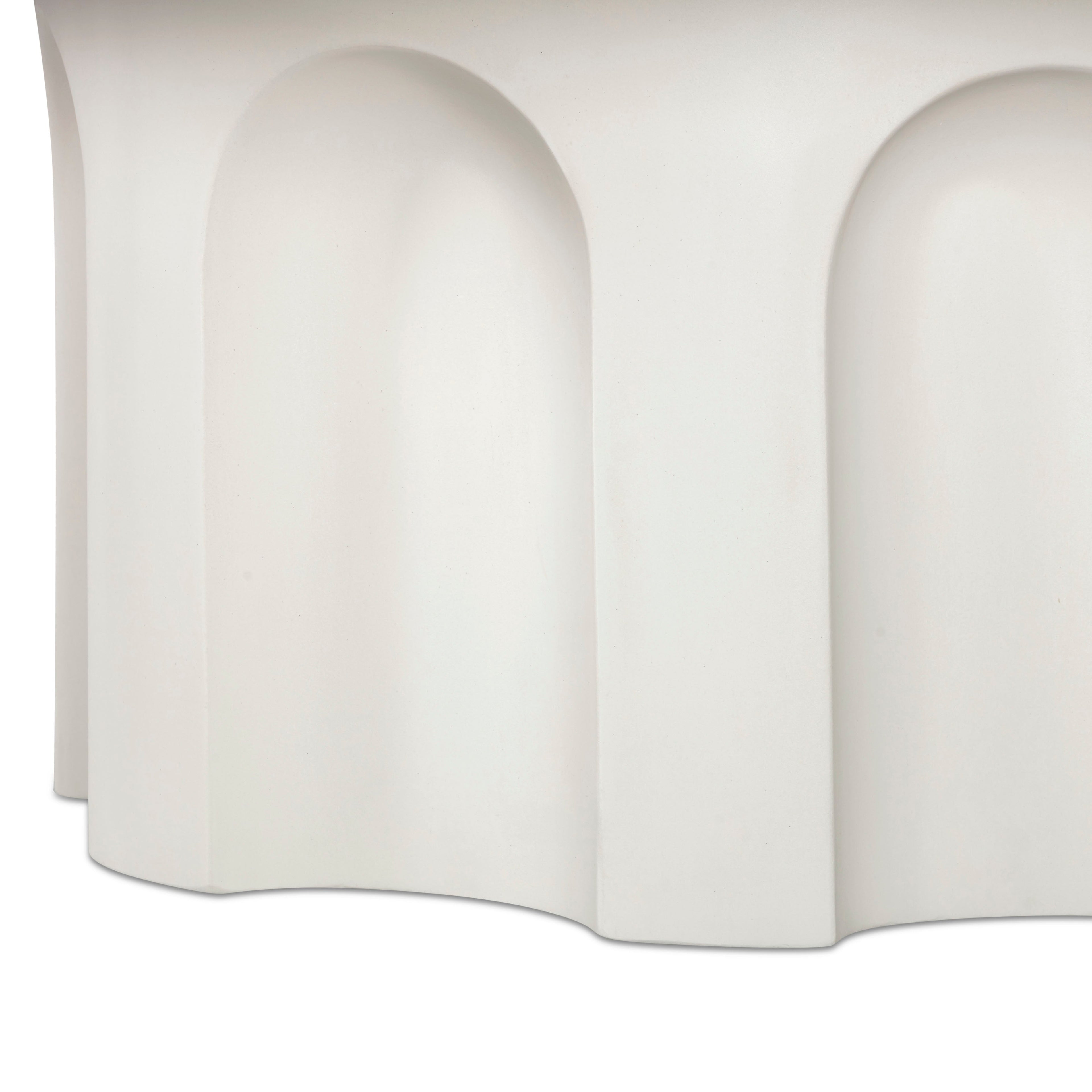 Cassandra 38 Ivory Indoor/Outdoor Concrete Round Coffee Table