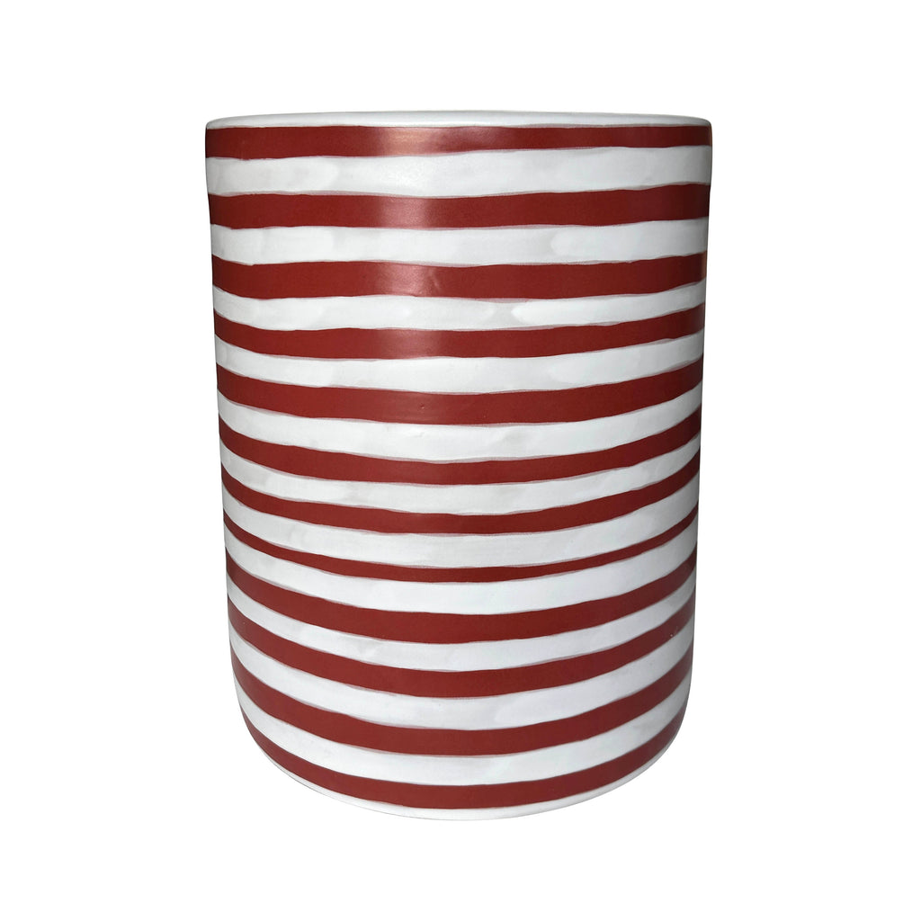 Tempest Indoor/Outdoor Ceramic Table in Stripes