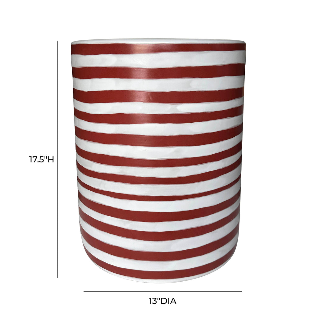 Tempest Indoor/Outdoor Ceramic Table in Stripes