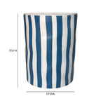 Tempest Indoor/Outdoor Ceramic Table in Stripes
