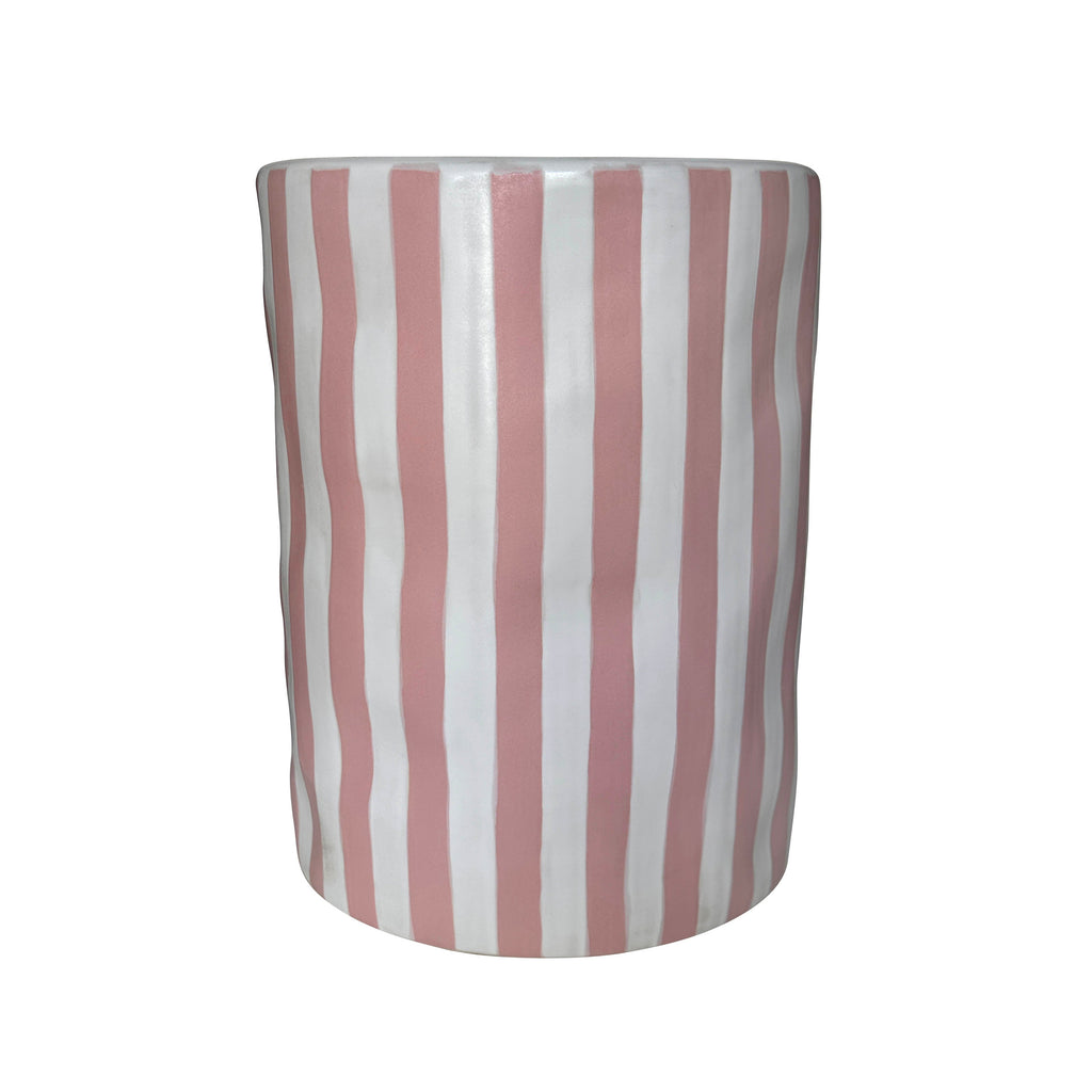 Tempest Indoor/Outdoor Ceramic Table in Stripes