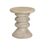 Hyre Faux Travertine Indoor/Outdoor Concrete Side Table