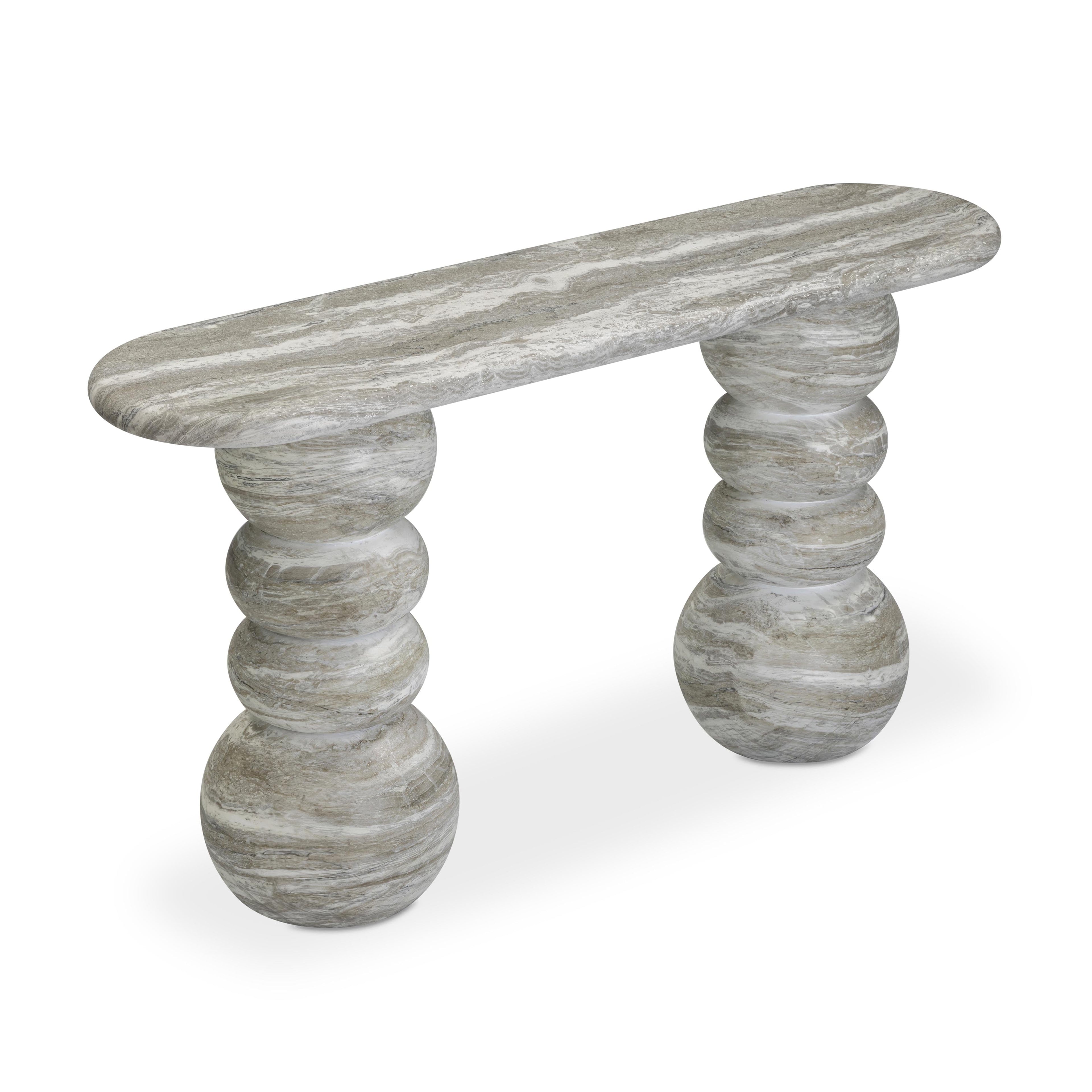 Hyre 59 Faux Stone Indoor/Outdoor Concrete Console Table