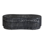 Hades 47 Black Faux Marble Indoor/Outdoor Concrete Coffee Table