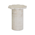 Blossom Faux Travertine Indoor/Outdoor Concrete Side Table