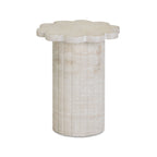 Blossom Faux Travertine Indoor/Outdoor Concrete Side Table
