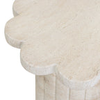 Blossom Faux Travertine Indoor/Outdoor Concrete Side Table