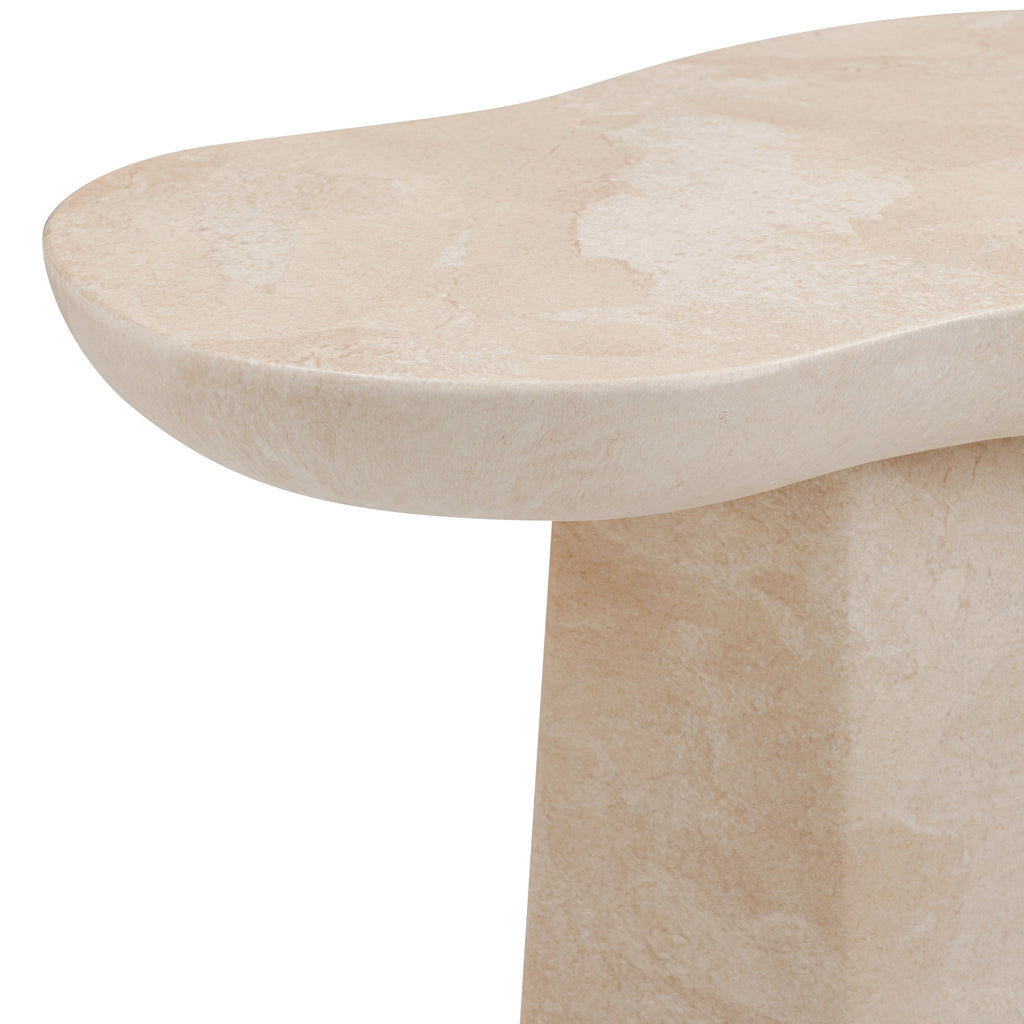 Zaya Rose Faux Marble Indoor/Outdoor Concrete Side Table