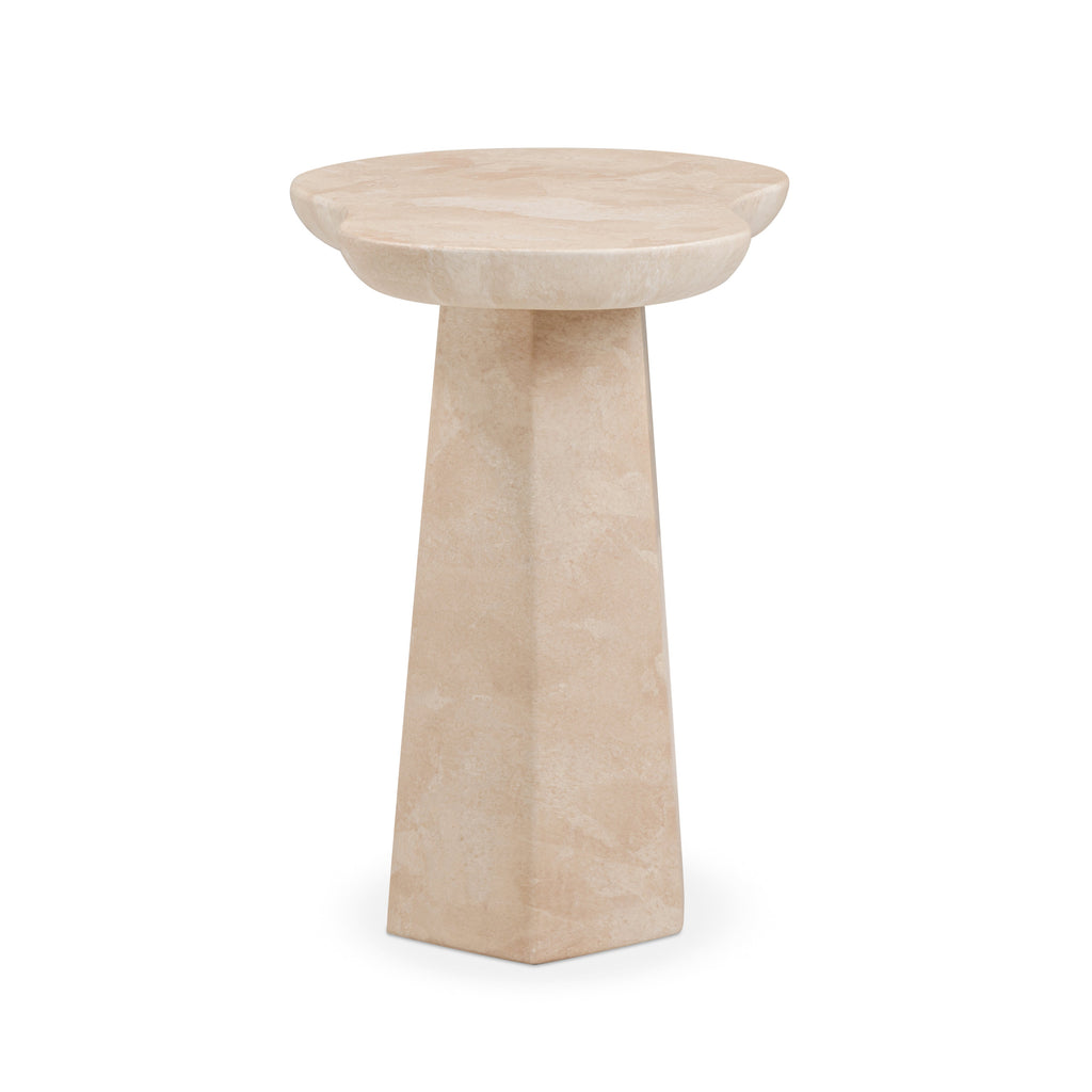 Zaya Rose Faux Marble Indoor/Outdoor Concrete Side Table