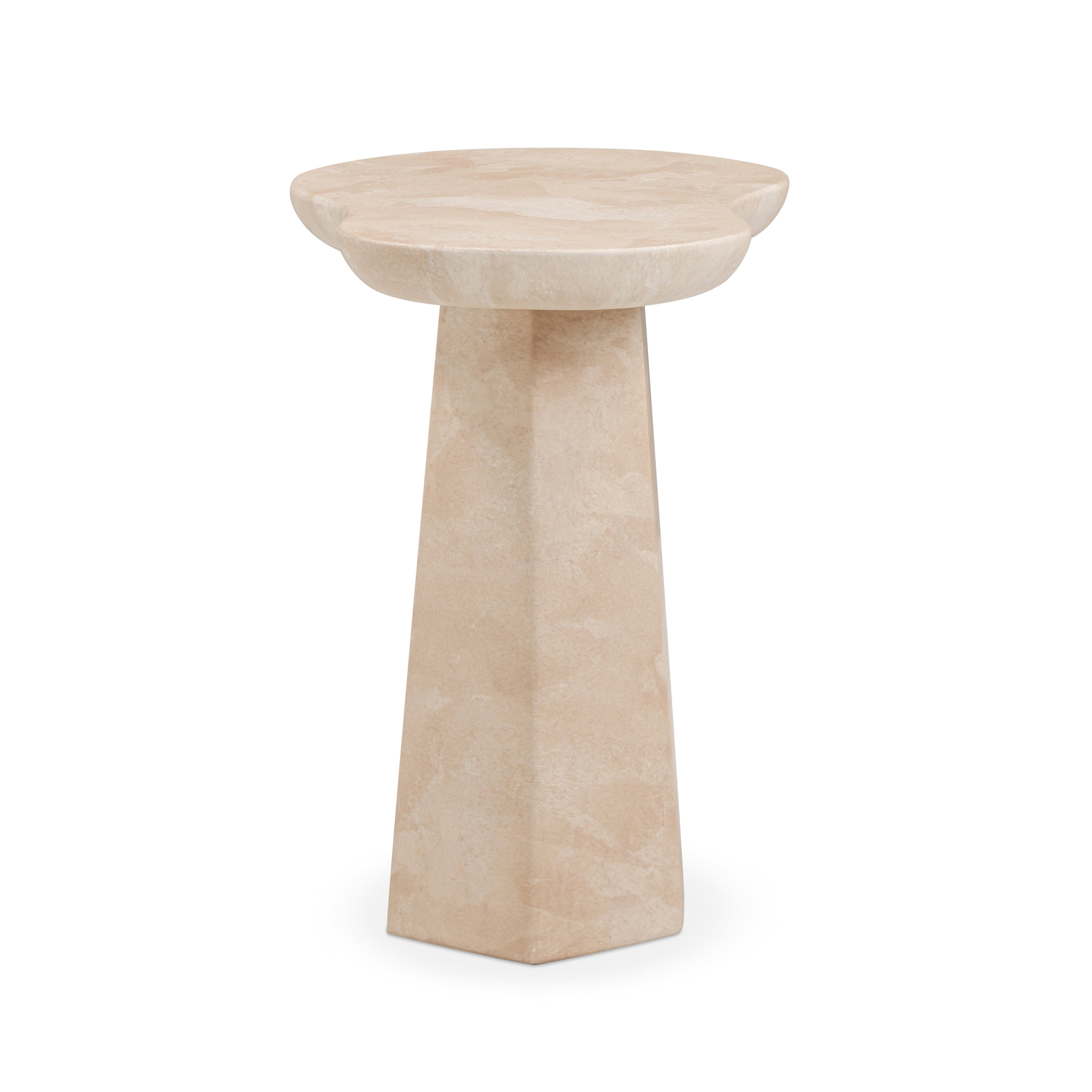 Zaya Rose Faux Marble Indoor/Outdoor Concrete Side Table