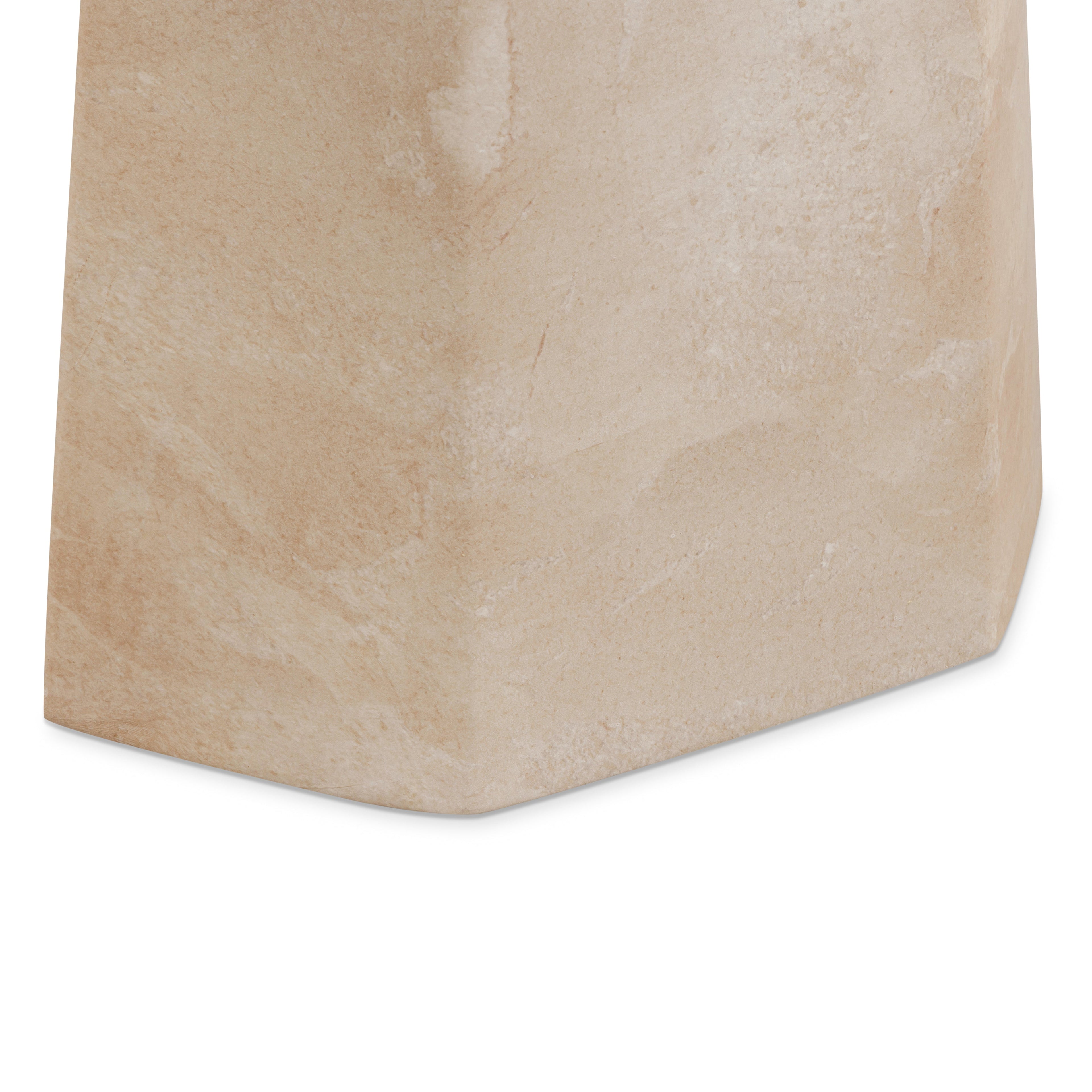 Zaya Rose Faux Marble Indoor/Outdoor Concrete Side Table