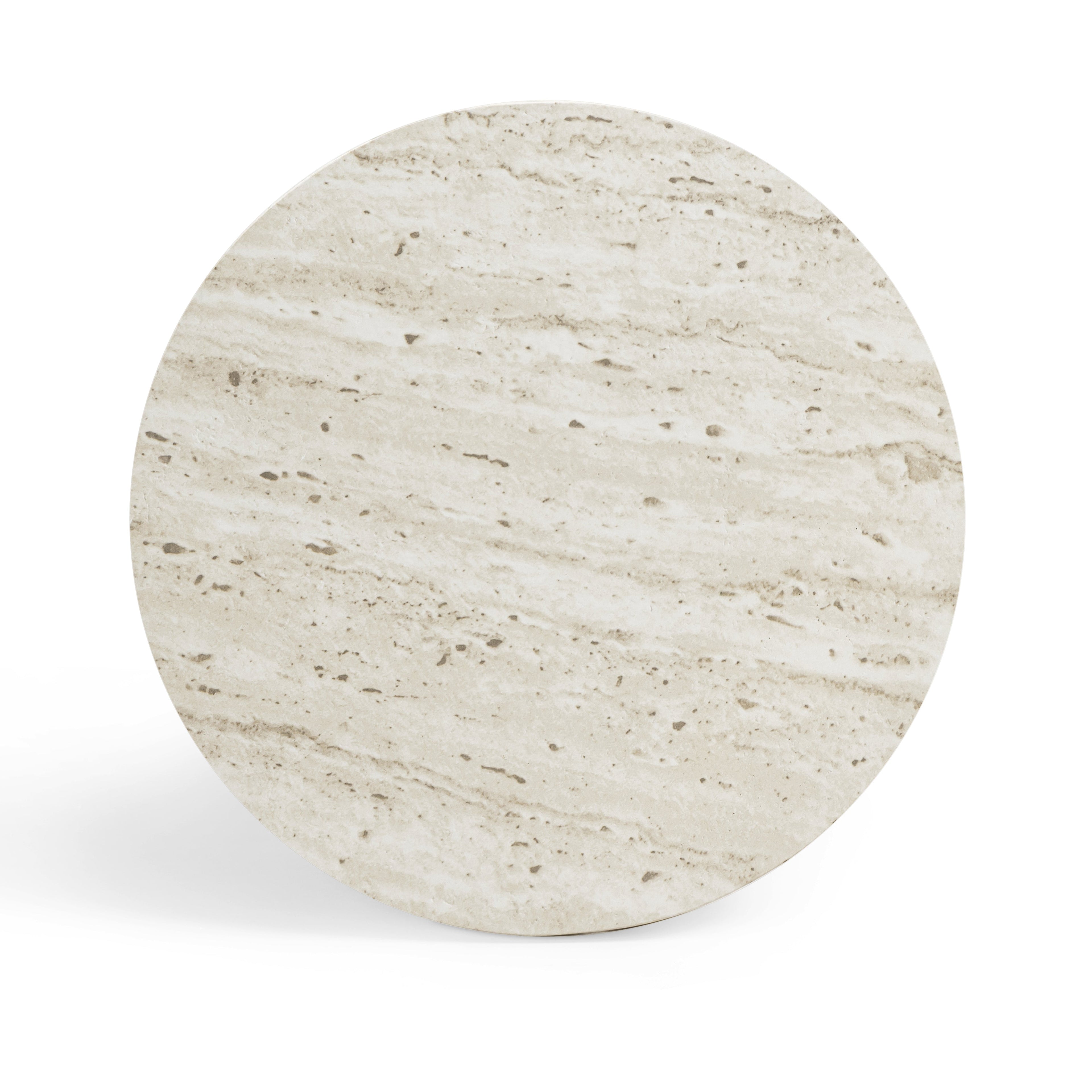 Asta Faux Travertine Indoor/Outdoor Concrete Side Table