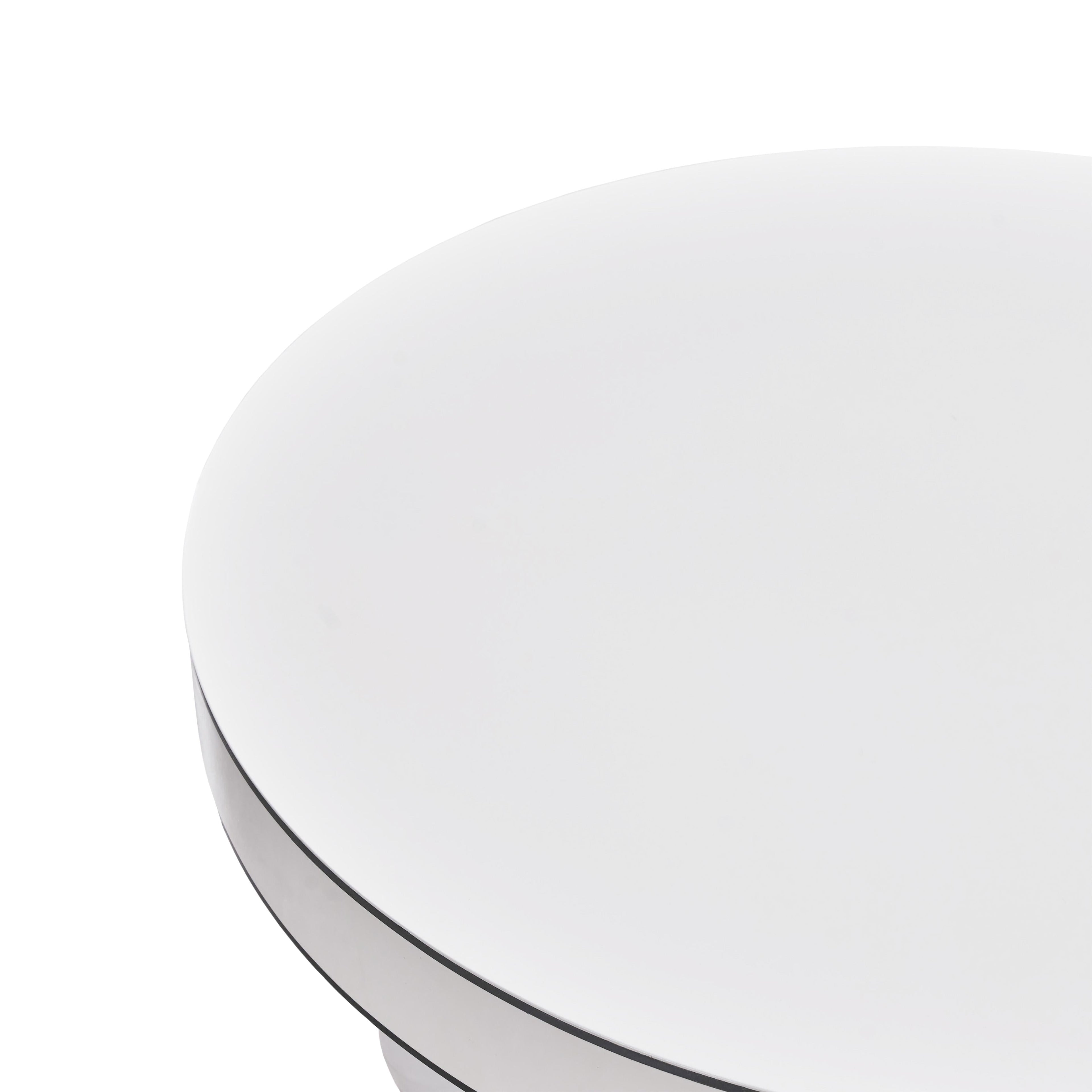 Jasper 33 White Glossy Round Coffee Table