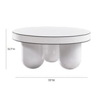 Jasper 33 White Glossy Round Coffee Table
