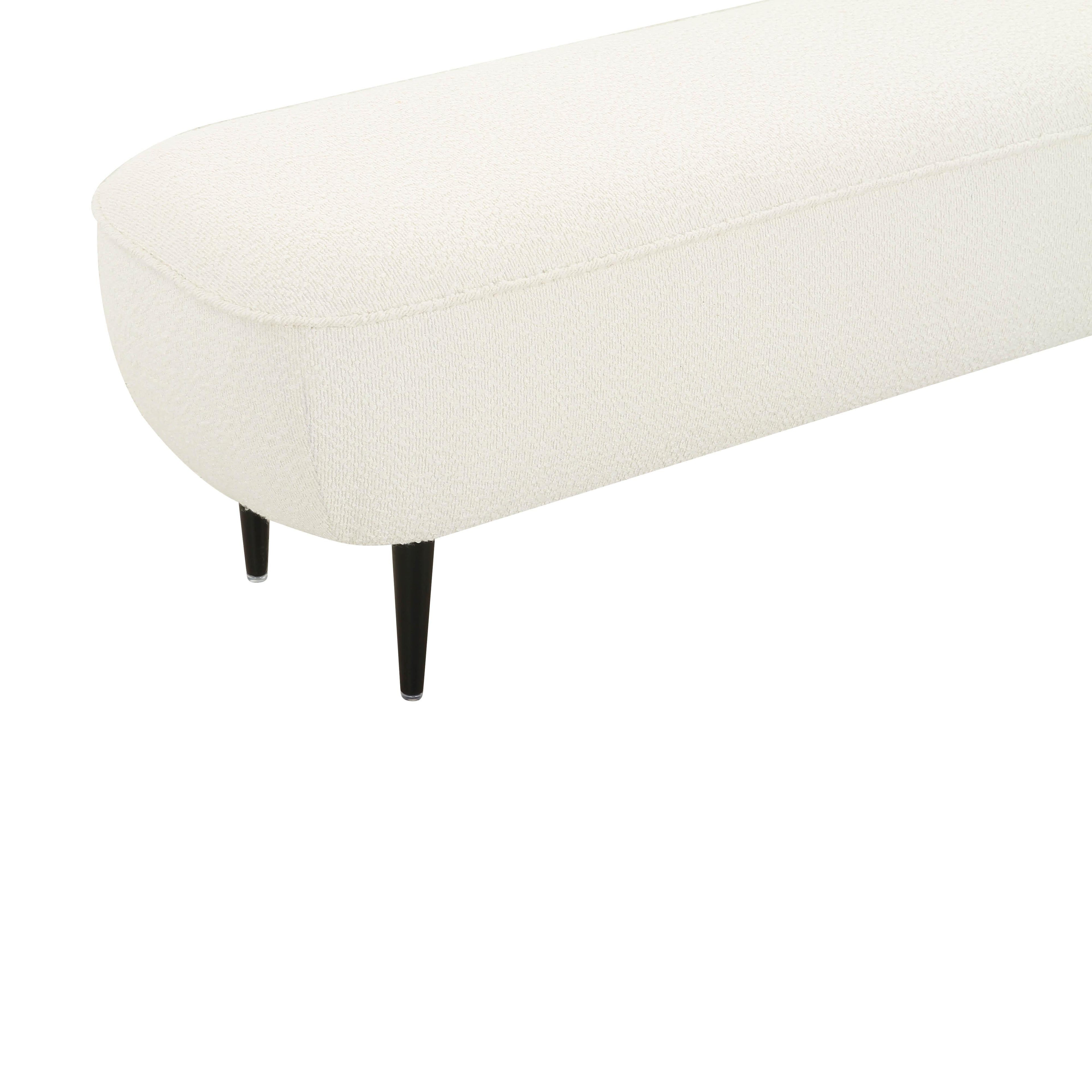 Denise 51 Cream Boucle Bench