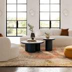 Nautilus Antique Silver Mirrored Round Side Table