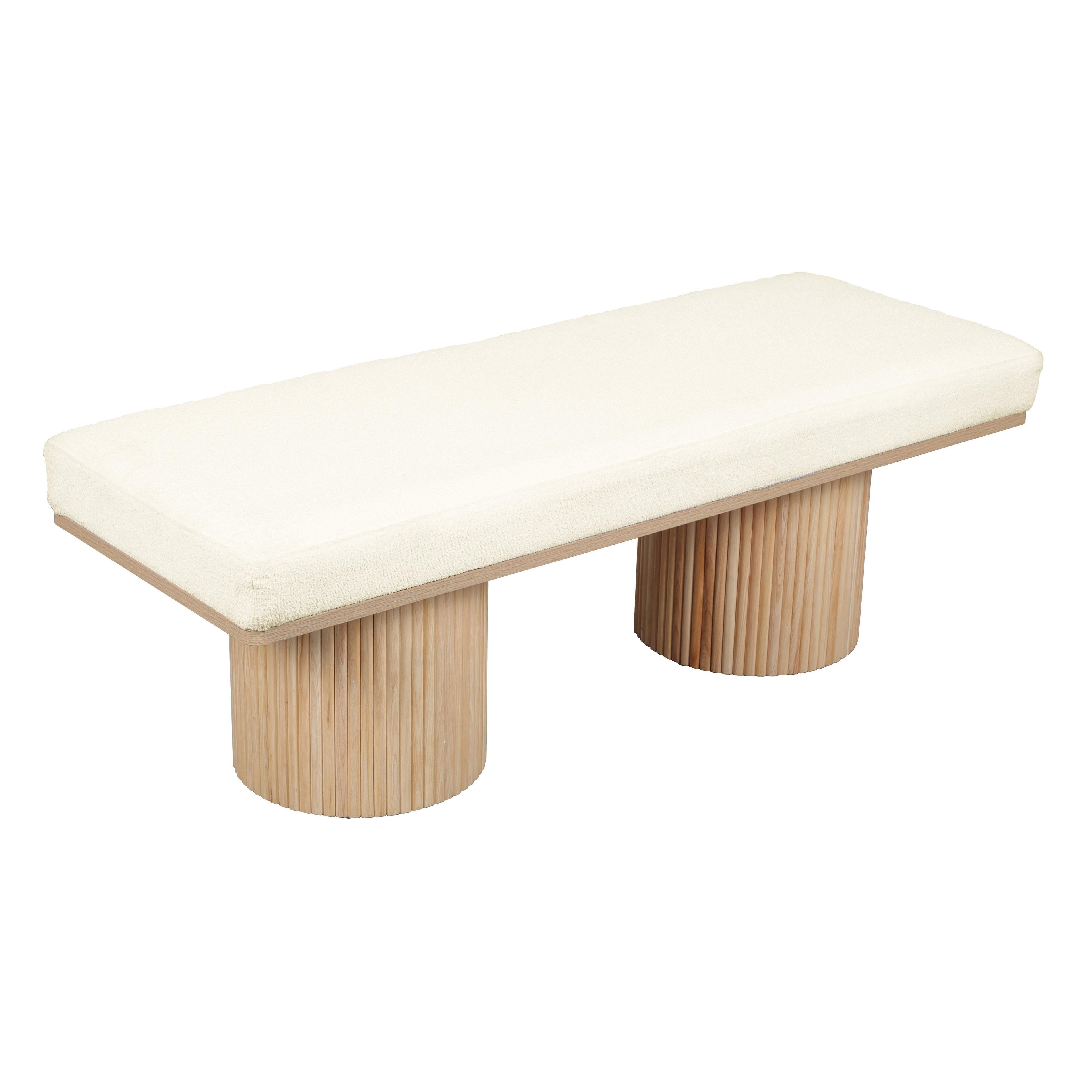 Sagano 48 White Dyed-Yarn Bench