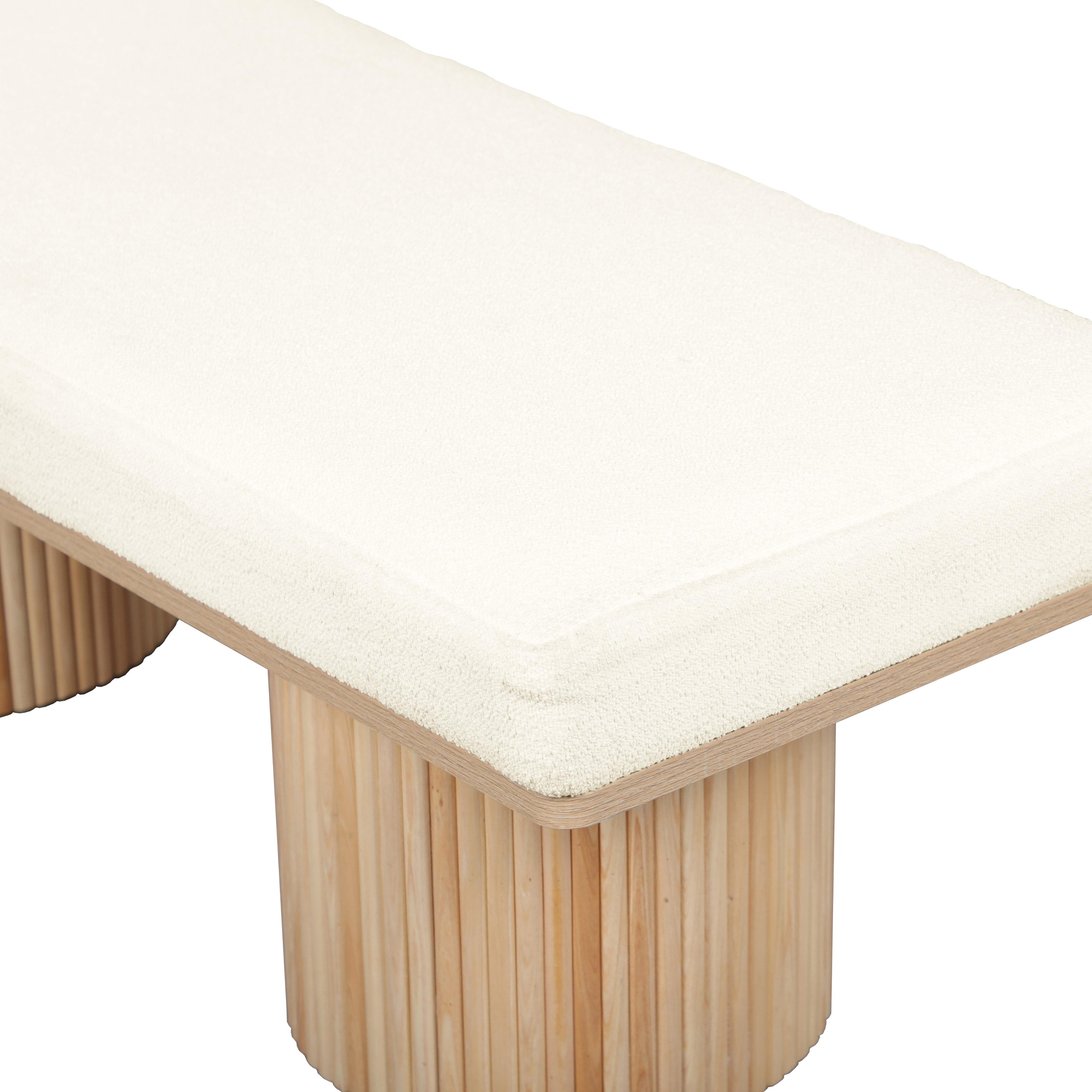 Sagano 48 White Dyed-Yarn Bench