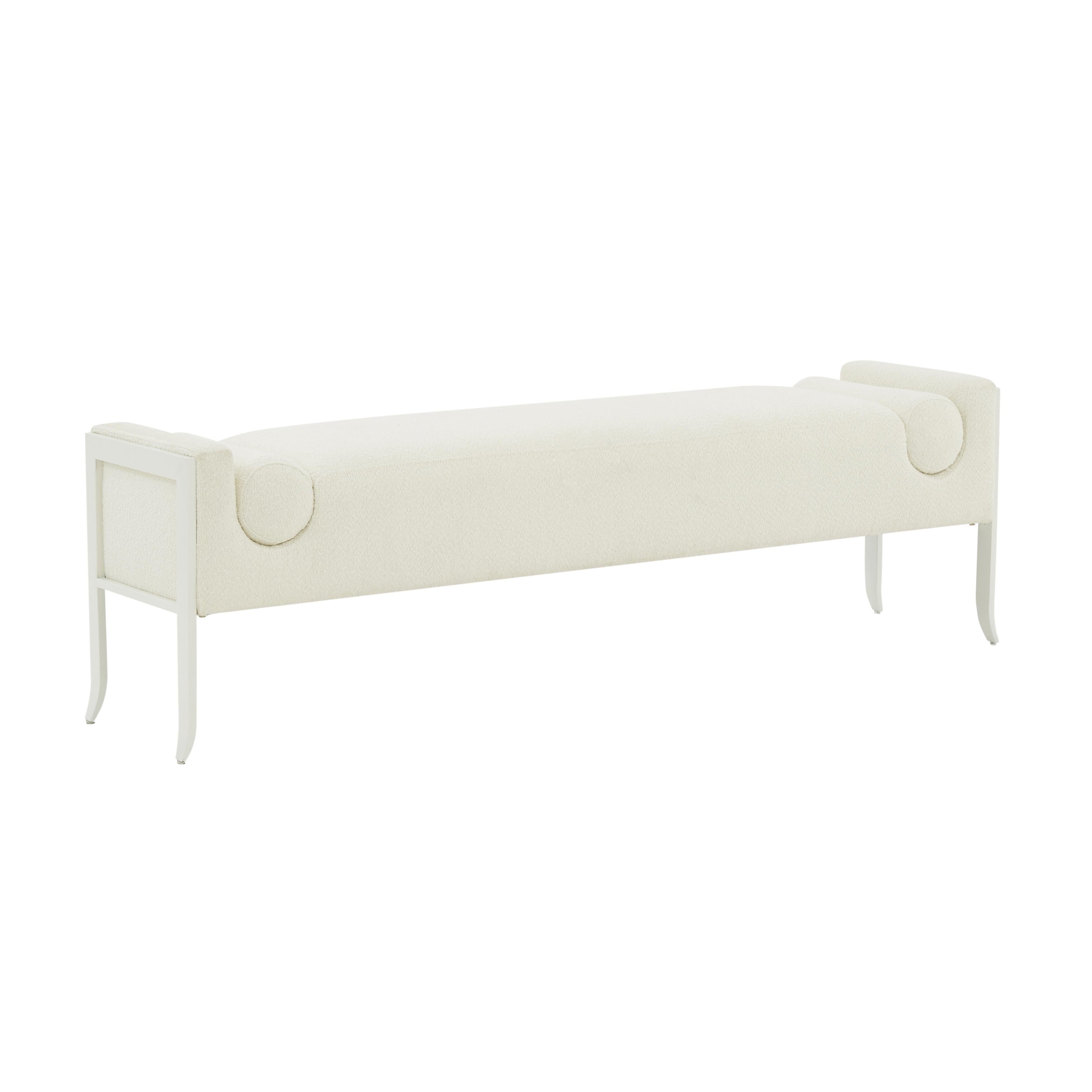 Ines 67 Cream Boucle Bench