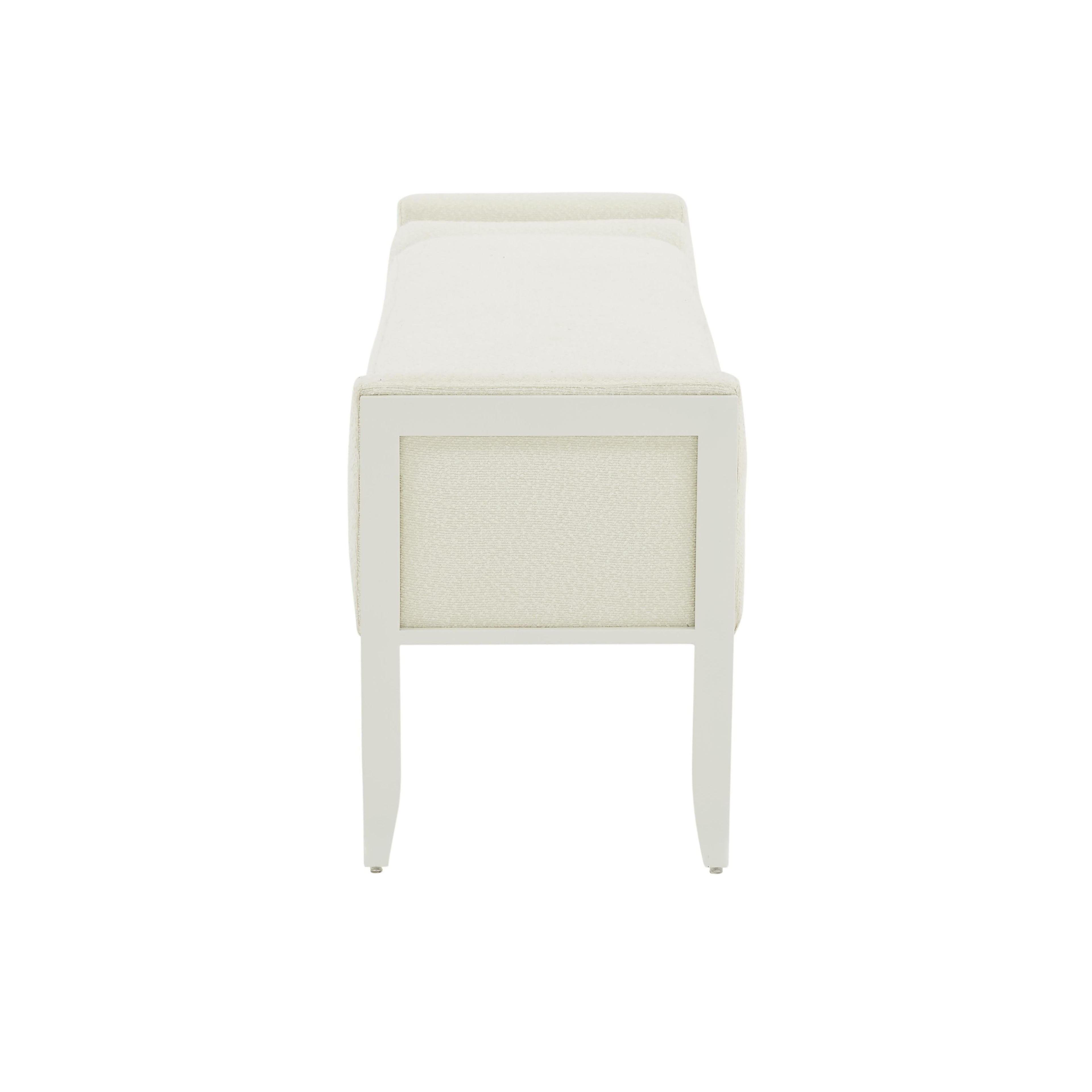 Ines 67 Cream Boucle Bench