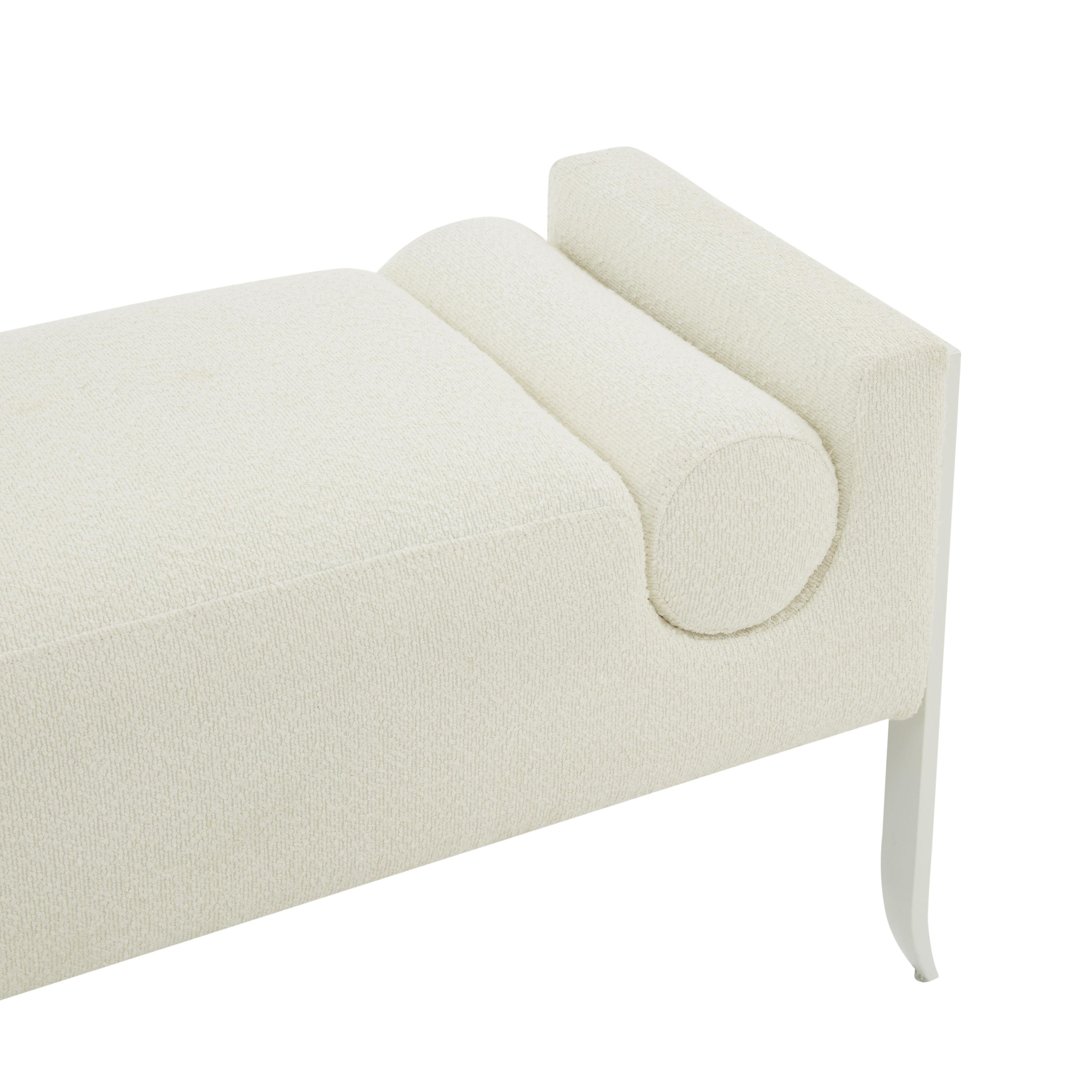 Ines 67 Cream Boucle Bench