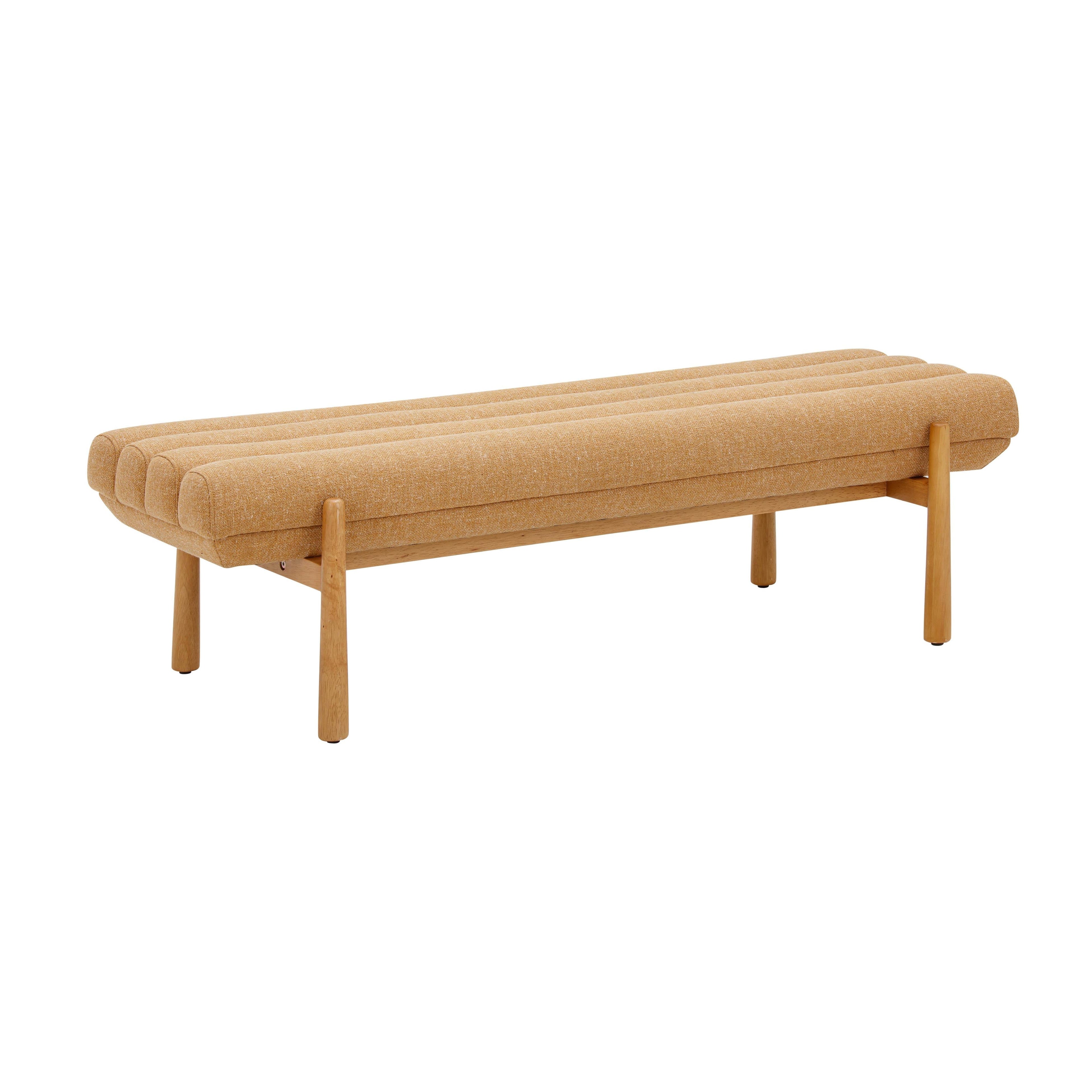 Julianna 56 Sunflower Yellow Heavy Linen Bench
