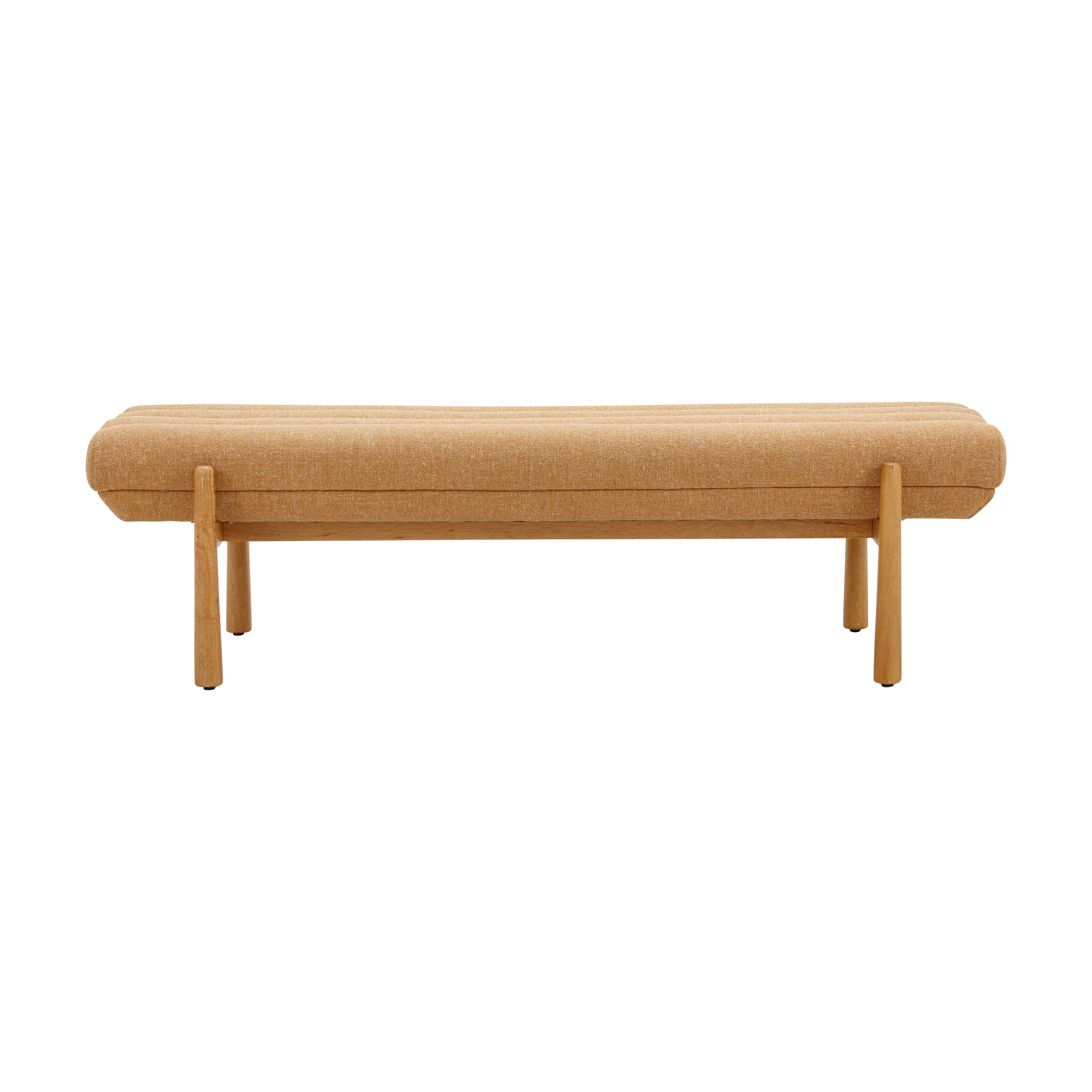 Julianna 56 Sunflower Yellow Heavy Linen Bench