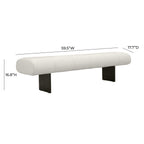 Karol 59.5 Cream Performance Vegan Leather Bench