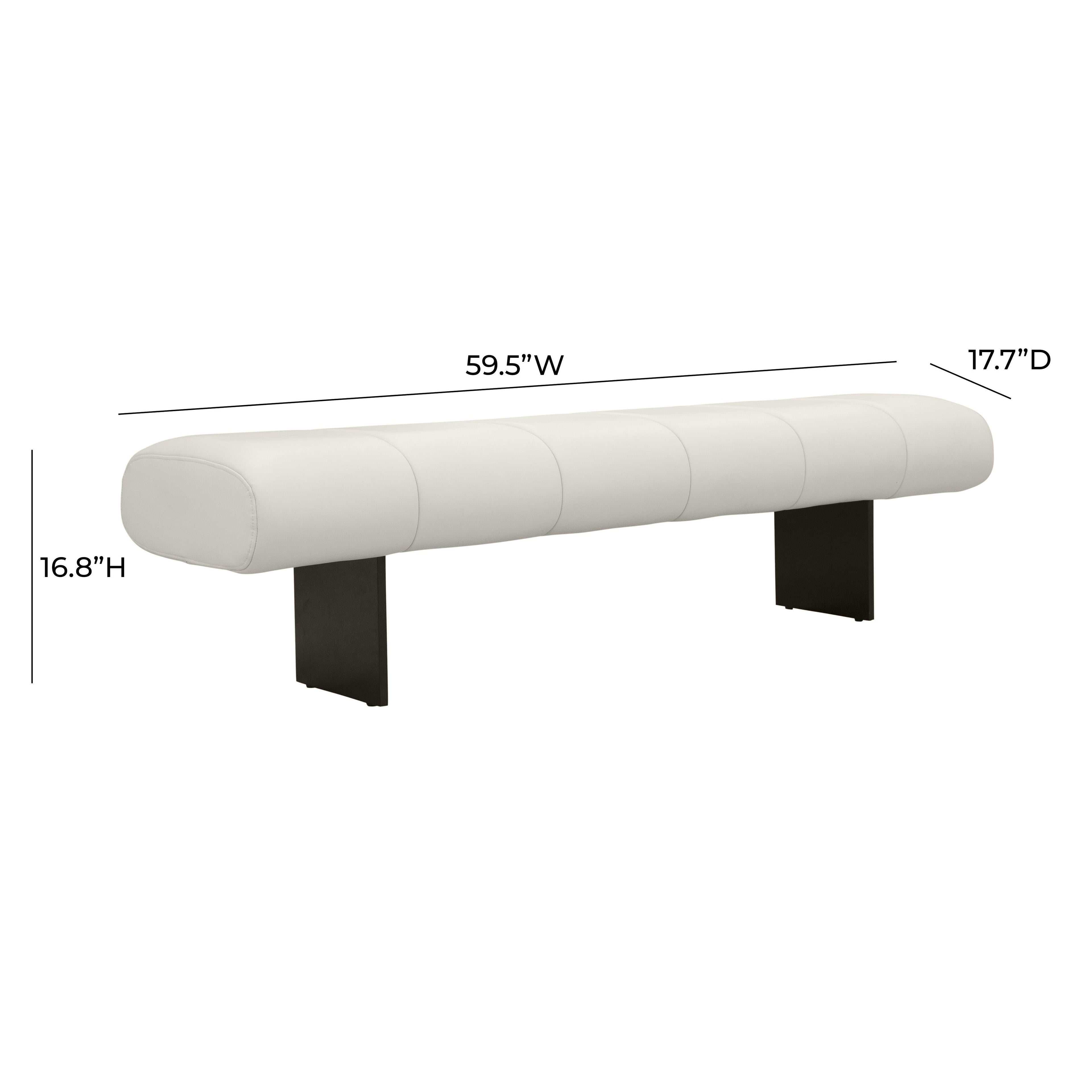 Karol 59.5 Cream Performance Vegan Leather Bench