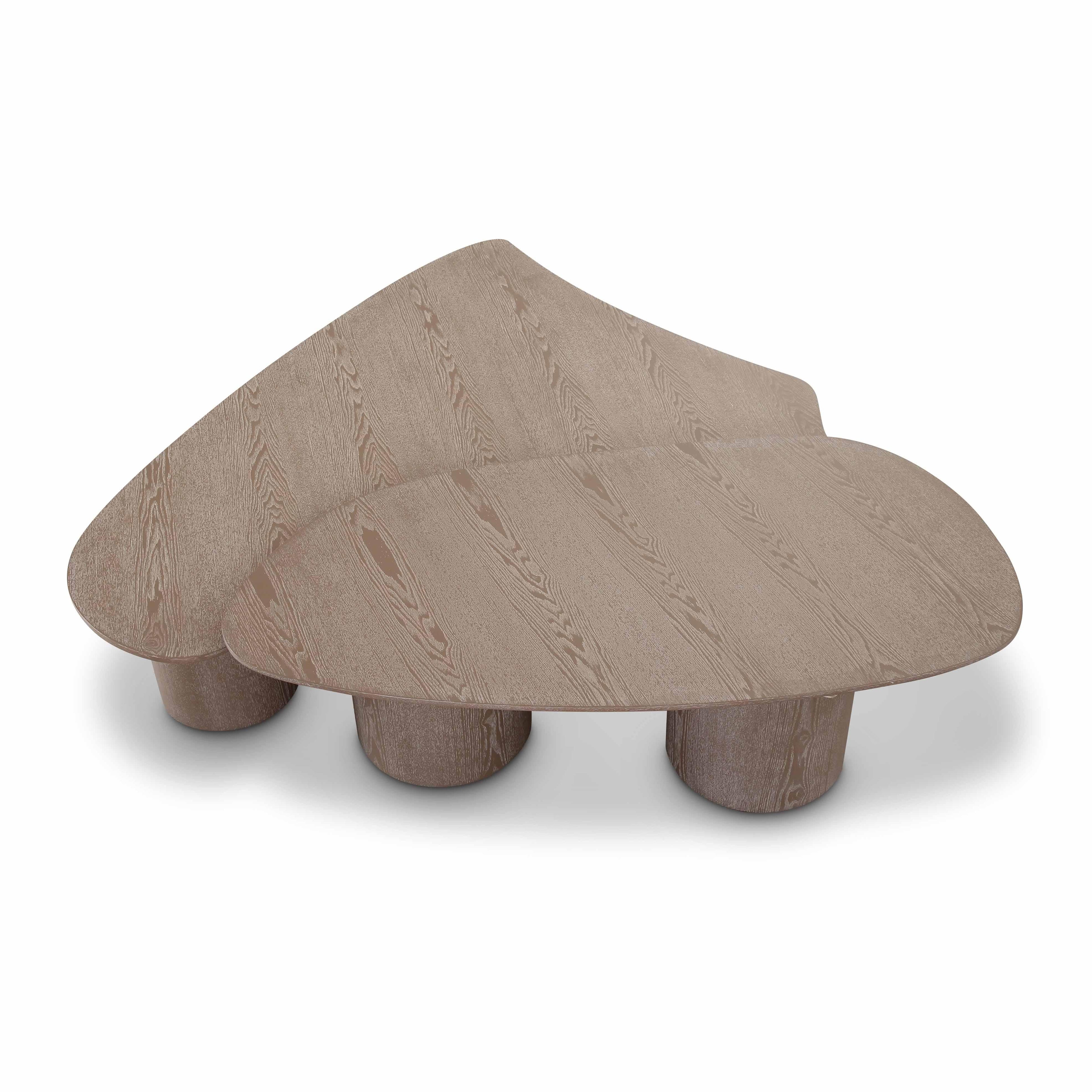 Rhema 2-Piece Washed Ash Nesting Coffee Table Set