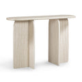 Clementine 48 Faux Travertine Console Table