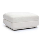 Perry Cream Chenille Modular Ottoman